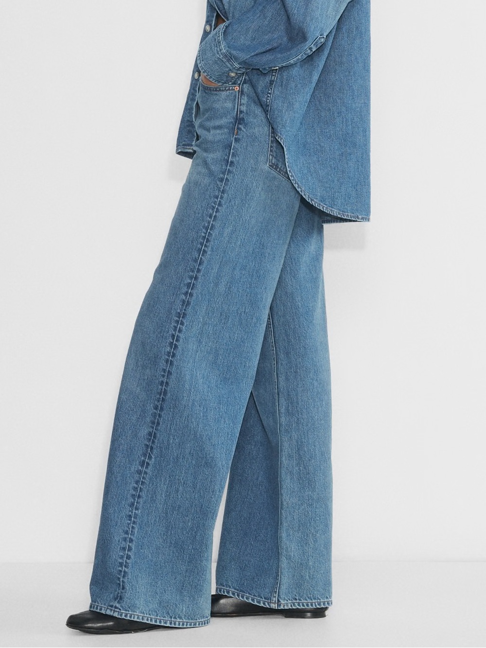 NWT Aritzia Denim Forum The 90’s Vintage Mid Rise Wide Leg Jeans - Picture 2 of 11